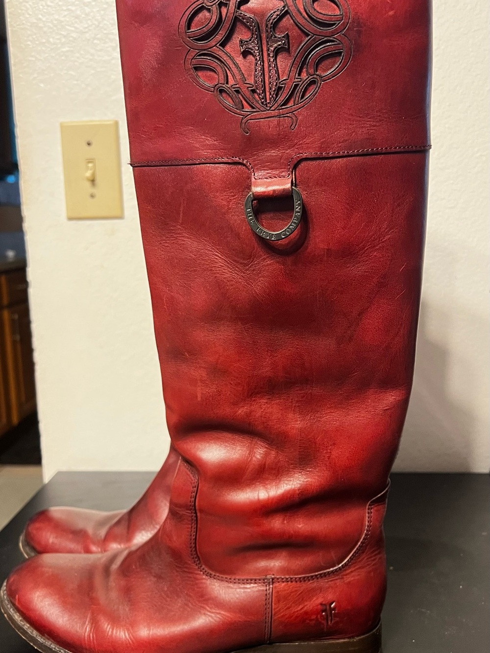Frye Melissa Logo tall riding boots